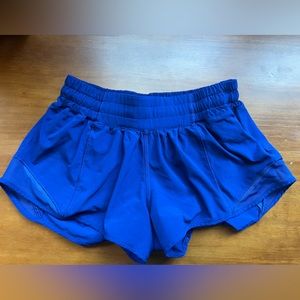 Blue lululemon shorts hotty hot
